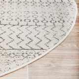 Chrome Harper Silver Round Rug