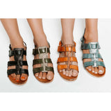 Revere Santorini Gladiator Sandal - Denim