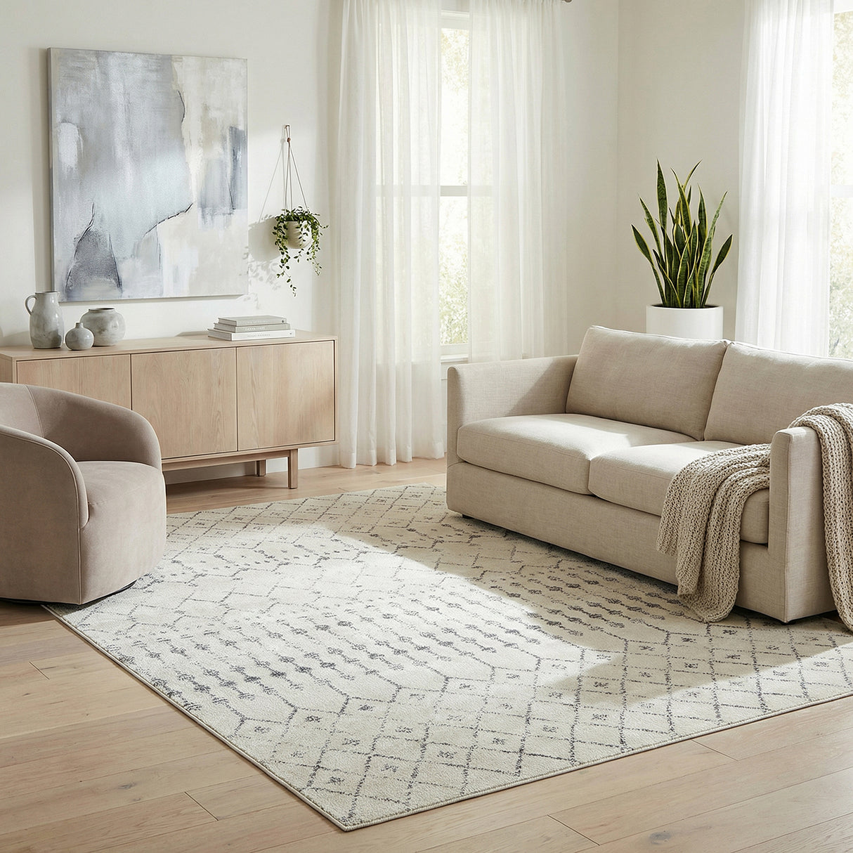 Chrome Elsa Silver Rug