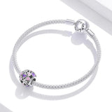 Solid 925 Sterling Silver Dual Tone Heart Shape Pandora Inspired charm
