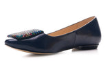 Bosccolo Womens Ballerina - Navy Blue