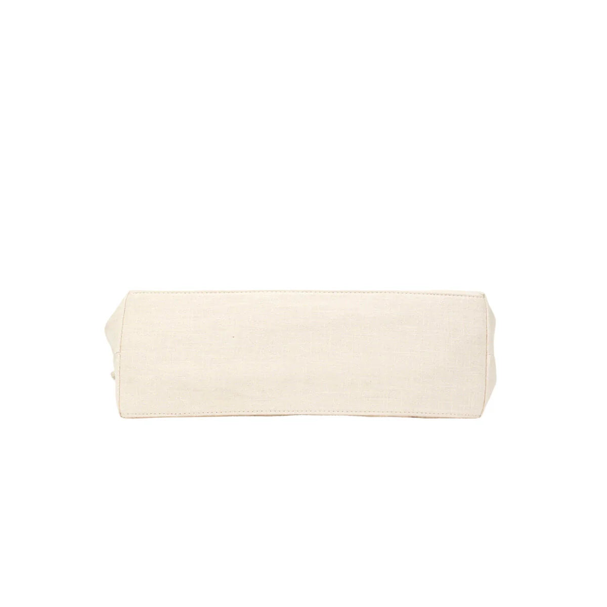 BAMEI Natural Ramie Canvas Braided Handle Tote Bag - Cream
