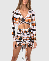 BY.DYLN Odette Skirt - Orange Print