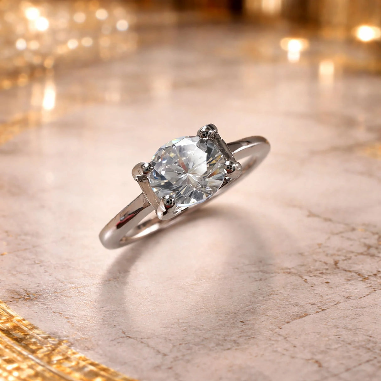 Krystal Couture Solitaire Ring Crystal Embellished with SWAROVSKI Crystals