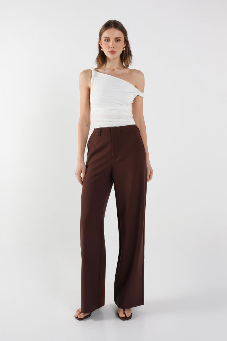 Madison The Label Zanda Pants - Choc