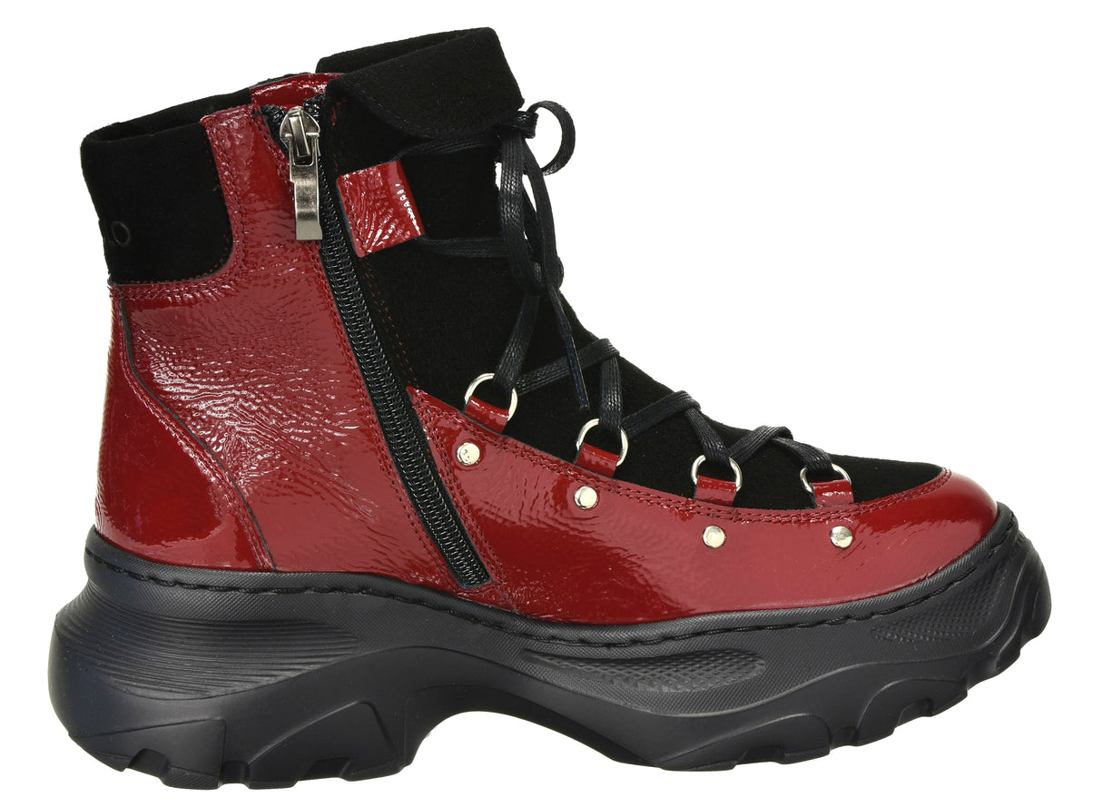 Bosccolo Womens Boots - Black/Red
