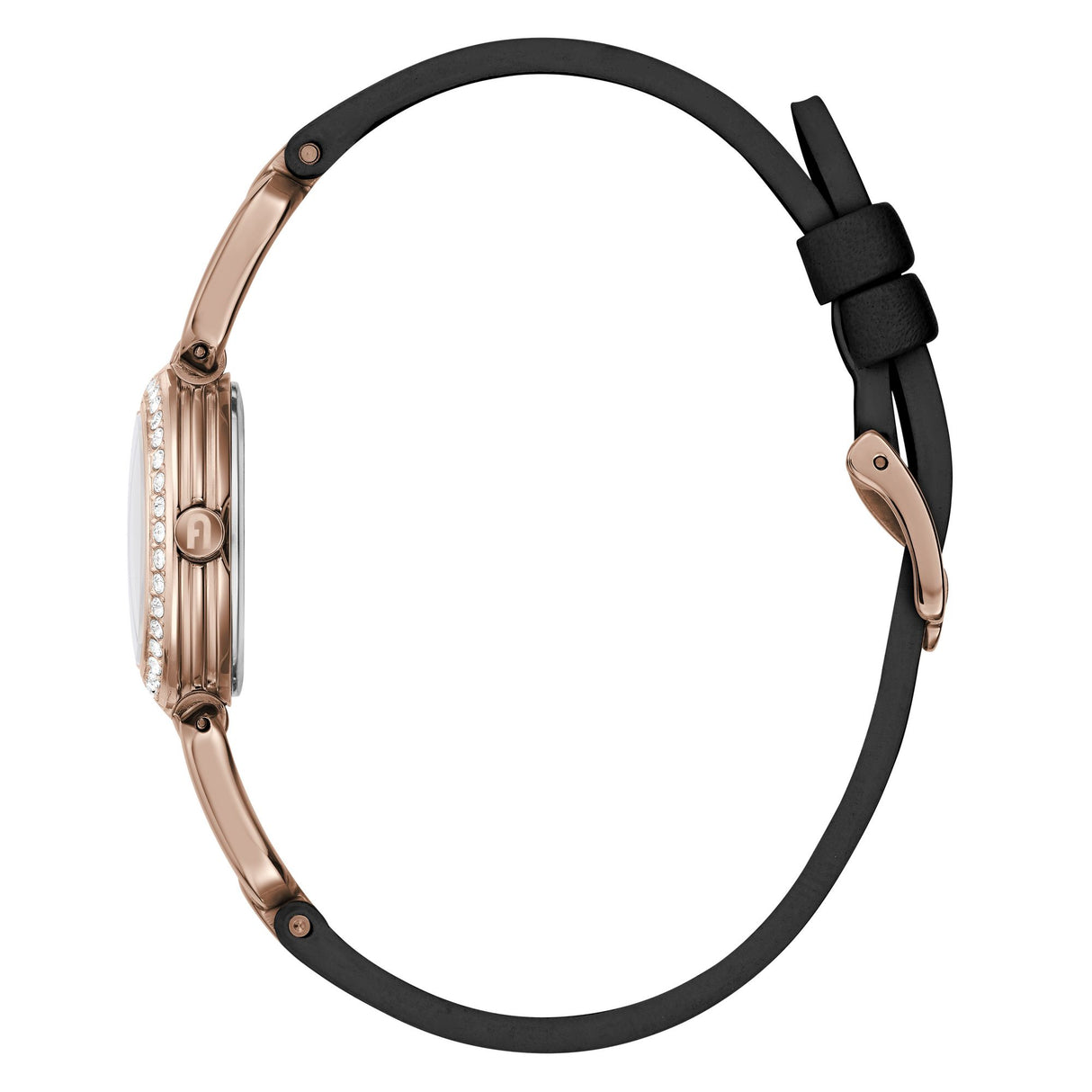 Furla Arco Chain Rose Gold Tone & Black