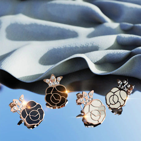 Krystal Couture Rosie Stud Earrings Embellished with Swarovski Crystals