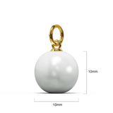 Bullion Gold Pearl Trio Gold Clasp Charm Necklace