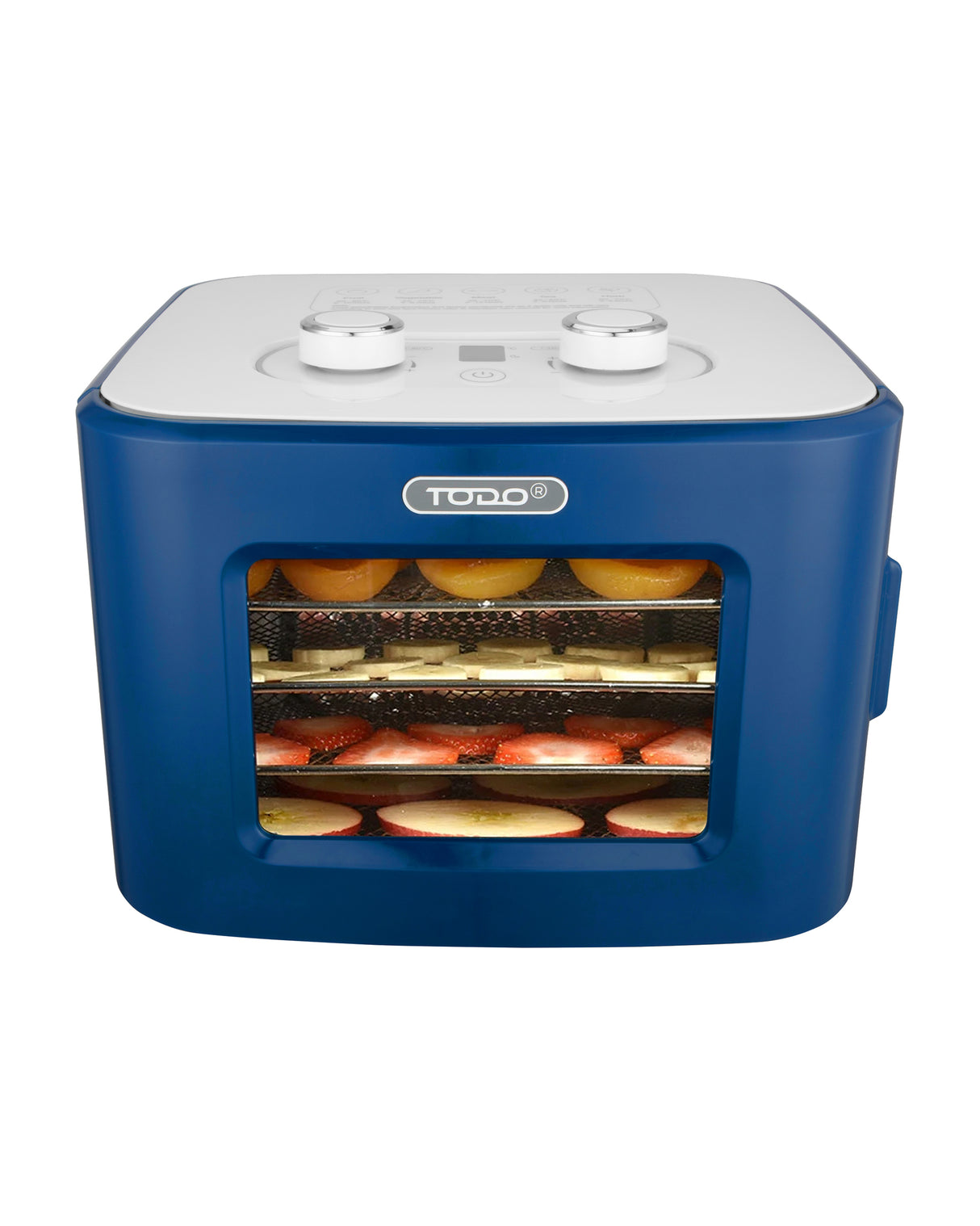TODO 400W Food Dehydrator Stainless Steel Interior Preserve Yogurt Fruit Dryer Jerky Maker - Blue