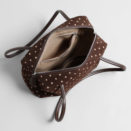 Vintage Polka Dot Suede Pillow Bag – Shoulder & Underarm Bag
