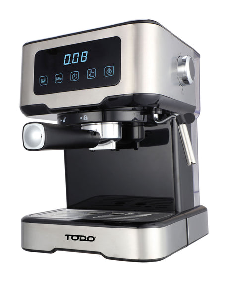 TODO Espresso Coffee Machine Maker Automatic Touch Control LED Display 15 Bar Pump 1.5L