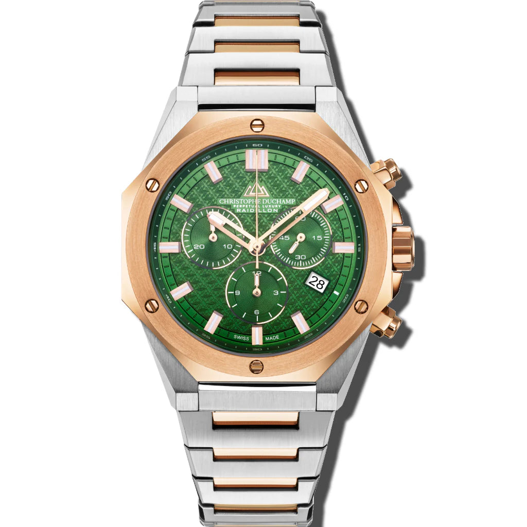 Christophe Duchamp Raidillon Chrono - Green Dial & 316L Stainless Steel Strap