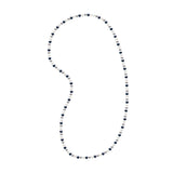 Long Necklace Real Cultured Freshwater Pearls Baroque 6-7 mm - Natural White + Grey (Pearl Grey) + Black "Tahitian Style" - Longueur 18 cm