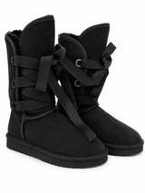 Australian Leather Ugg Roxy Nomad Long Uggs Black - AU10