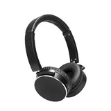 TODO Stereo Bluetooth 5.0 Headphones Earphones Rechargeable Battery Neodymium Driver - Black