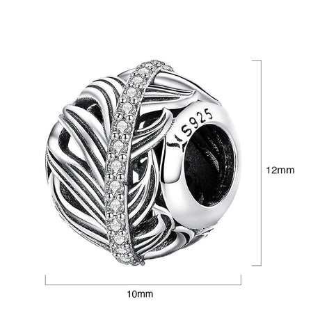 Solid 925 Sterling Silver Rolling Deep CZ Charm