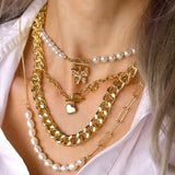 Bullion Gold Veneta Link Necklace in Gold