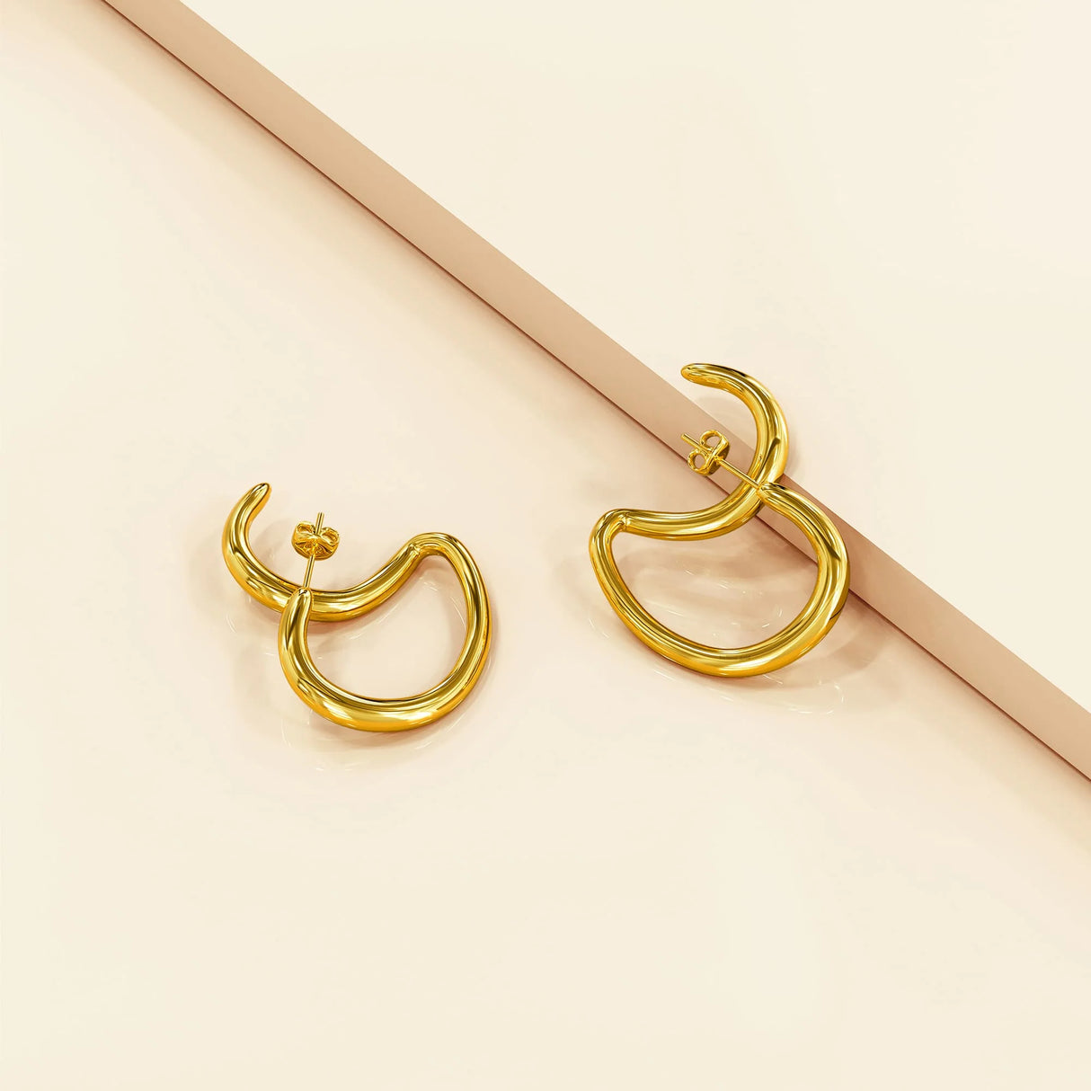 Bullion Gold Double The Fun Gold Hoop Earrings