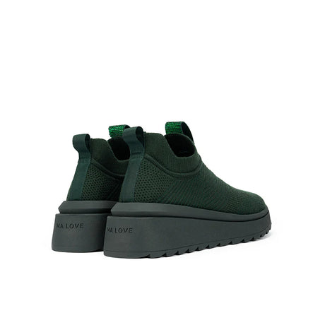 Slip-On Knit Wedge Sneakers - Evergreen