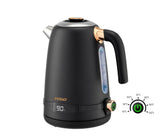 TODO 1.7L Stainless Steel Cordless Kettle Keep Warm Electric Led Water Jug - Black