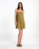 Lost In Lunar Ferrera Mini Dress - Olive
