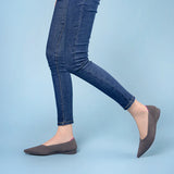 Charlotte Casual Pointed Toe Commuter Flats - Charcoal