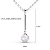 Krystal Couture Magnificent Pearl Drop Necklace Embellished with Swarovski Crystals