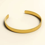 Bullion Gold Avenue Classic Cuff Bangle Gold - 6mm