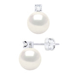 Earrings Prestige -Diamonds 0,04 Cts ( 2 X 0,02 Cts - Natural White - Longueur 42 cm