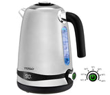 TODO 1.7L Stainless Steel Cordless Kettle Keep Warm Electric Led Water Jug - Silver