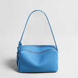 Pebbled Calfskin Bowling Bag - Blue