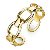 Bullion Gold Adjustable Imperial Chain Link Ring in Gold Layered