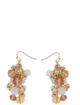 Liv Oliver 18K Gold Pink & Champagne Charm Earrings