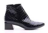 Bosccolo Womens Ankle Boots - Patent Black