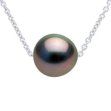 Necklace Real Cultured Tahiti Pearl Round 8-9 mm - Longueur 18 cm