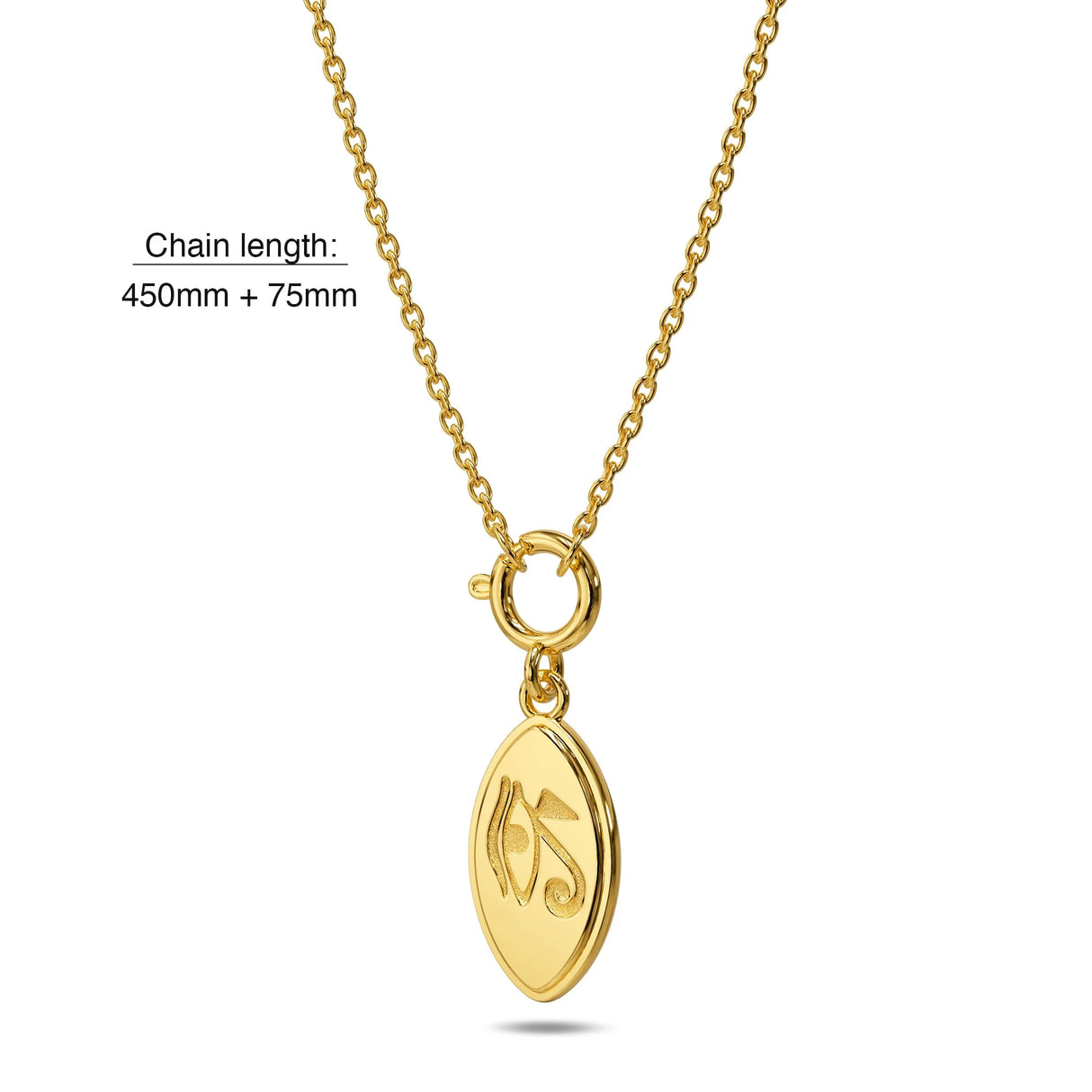 Bullion Gold Eye of Horus Gold Charm Necklace
