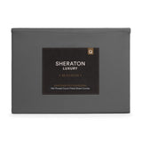 Sheraton Luxury Maison Egyptian Cotton Rich Fitted Sheet & Pillowcase Charcoal