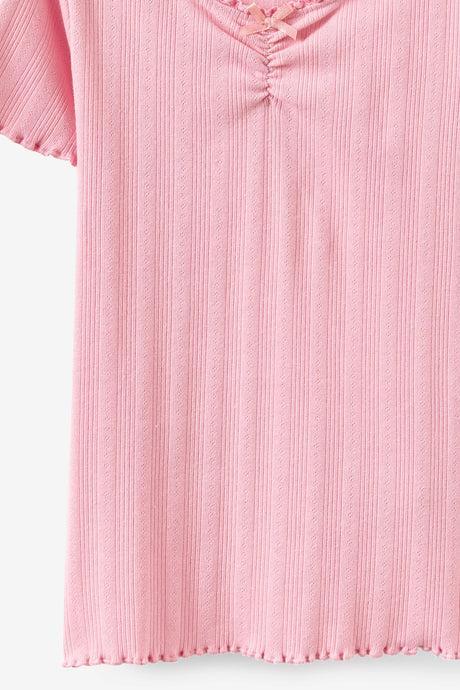 Cotton On Kids Girls Essential Harper Short Sleeve Baby Tee - Marshmallow