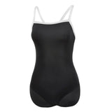 Sleek Solid Elite Training Athletic One Piece Swimsuit - White