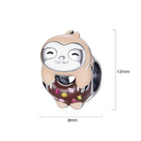 Solid 925 Sterling Silver Cool Sloth Cookies Pandora Inspired Charm