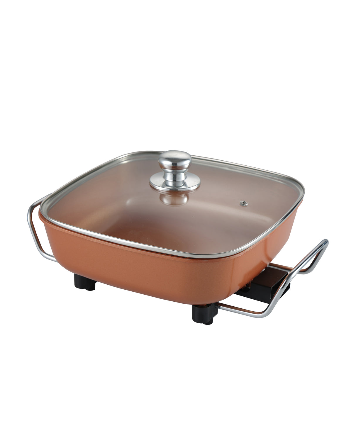 TODO 1500W Electric Frying Pan Skillet Golden Ceramic Coating Multi Function Cooker