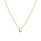 Bullion Gold Initials Brick Alphabet Letter Necklace Gold Layered Steel Jewellery