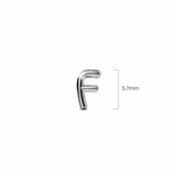 Solid 925 Sterling Silver Initial Alphabet Personalised Stud Earrings