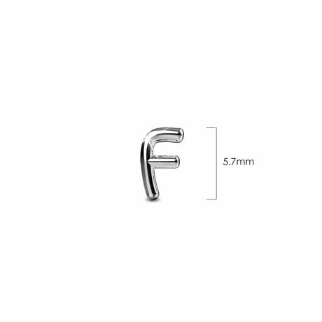 Solid 925 Sterling Silver Initial Alphabet Personalised Stud Earrings