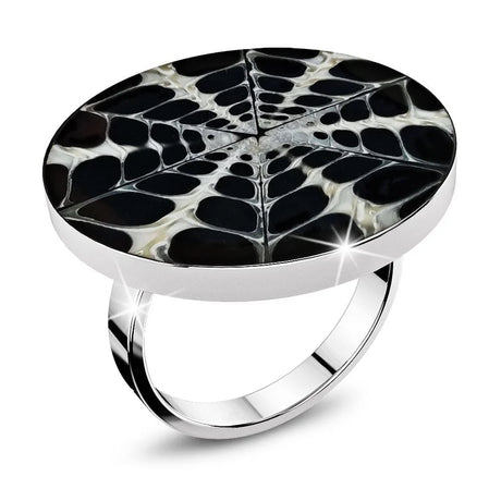 Adjustable Solid 925 Sterling Silver Spider Web Handmade Ring