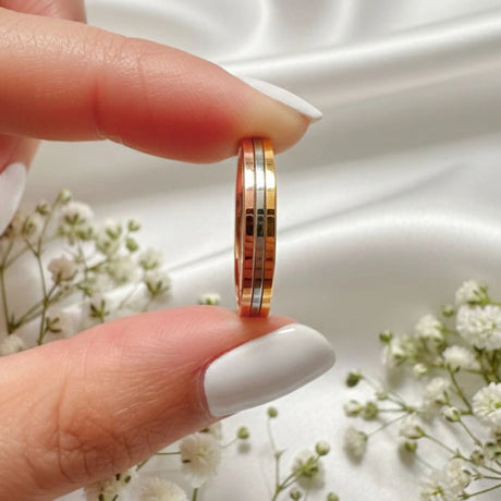 Bullion Gold White Gold Simplicity Slim Ring