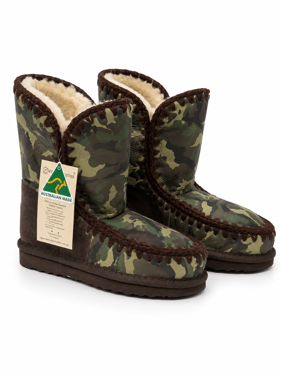 Australian Leather Ugg Napa Us Army Print - Green - AU6