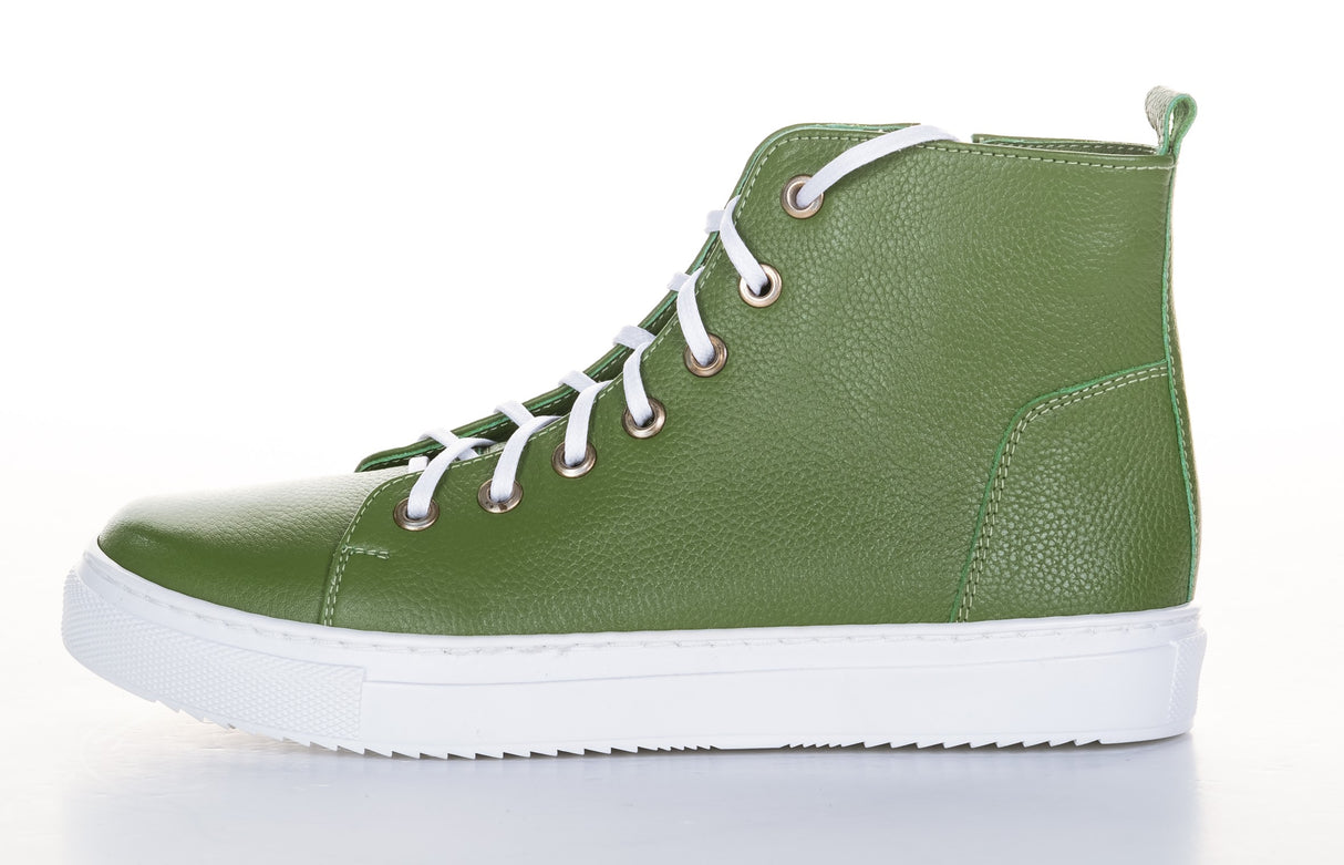 Bosccolo Womens Sneakers With Zipper - Green/White