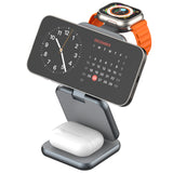 TODO 3 in 1 Wireless Phone Charger 15W Fast Charge Earphone Watch Magnetic Charge Stand